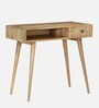Wiesloch Solid Wood Writing Table In Scratch Resistant Natural Finish