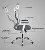 Verona Ergonomic Chair In White And Grey Finish