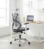 Verona Ergonomic Chair In White And Grey Finish