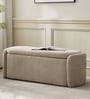 Verona Fabric Luxe Upholstered Storage  Ottoman in Beige Colour
