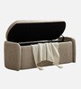 Verona Fabric Luxe Upholstered Storage  Ottoman in Beige Colour