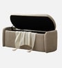 Verona Fabric Luxe Upholstered Storage  Ottoman in Beige Colour