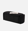 Verona Fabric Luxe Upholstered Storage  Ottoman in Black Colour