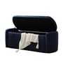 Verona Fabric Luxe Upholstered Storage Ottoman in Blue Colour