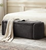 Verona Fabric Luxe Upholstered Storage Ottoman in Dark Grey Colour