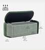 Verona Fabric Luxe Upholstered Storage Ottoman in Green Colour