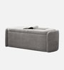 Verona Fabric Luxe Upholstered Storage Ottoman in Light Grey Colour