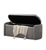 Verona Fabric Luxe Upholstered Storage Ottoman in Light Grey Colour