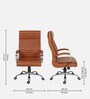 Verona High Back Leatherette Executive Chair in Tan Colour