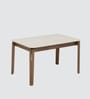 Verona Italian Sintered Dining Table 6 Seater In Beige Finish