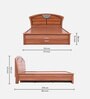 Verona King Size Bed With Storage In Brown color With Hydraulic Storage