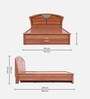 Verona King Size Bed With Storage In Brown color With Hydraulic Storage