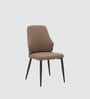 Verona Leatherette Italian Dining Chair In Brown Color
