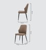 Verona Leatherette Italian Dining Chair In Brown Color