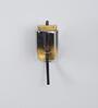 Verona Metal & Glass Wall Light (Black & Brass)