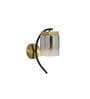 Verona Metal & Glass Wall Light (Black & Brass)