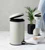 Beige Metal Verona Trash Bin 12 Ltr