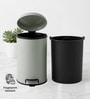 Beige Metal Verona Trash Bin 5 Ltr