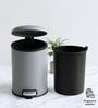 Grey Metal Verona Trash Bin 12 Ltr