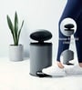 Grey Metal Verona Trash Bin 12 Ltr