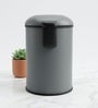 Grey Metal Verona Trash Bin 12 Ltr