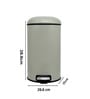 Beige Metal Verona Trash Bin 5 Ltr