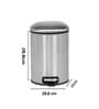 Silver Metal Verona Trash Bin 5 Ltr
