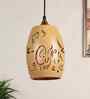 Verona Natural Wood Iron Hanging Light | E27 holder | without Bulb | Eliante