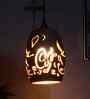 Verona Natural Wood Iron Hanging Light | E27 holder | without Bulb | Eliante