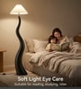 Verona Noir S-Curve Floor Lamp with Pleated Fabric Shade