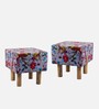 Verona Ottoman Set Of 2 In Grey Colour