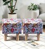 Verona Ottoman Set Of 2 In Grey Colour