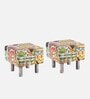 Verona Ottoman Set Of 2 In Multicolour
