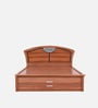Verona Queen Size Bed In Brown color With Hydraulic Storage