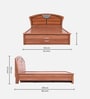 Verona Queen Size Bed In Brown color With Hydraulic Storage