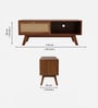 Verona Sheesham Wood Open Shelf TV Console In Provincial Teak Finish