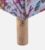 Verona Stool In Bird Print Grey Kantha Fabric Verona Stool In Bird Print Grey Kantha Fabric