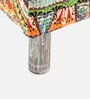 Verona Stool In Multicolour Patch Kantha Fabric Verona Stool In Multicolour Patch Kantha Fabric