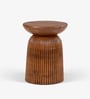 Verro End Tablein In New Teak Dark Finish