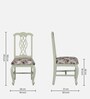 Versaille Solid Wood 4 Seater Dining Set In Tulip Finish