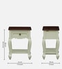 Versaille Solid Wood Bedside Table In Tulip Finish With Drawer