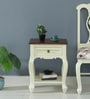 Versaille Solid Wood Bedside Table In Tulip Finish With Drawer