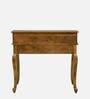 Versaille Solid Wood Study Table With Drawer In Tubbaq Teak Finish