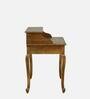 Versaille Solid Wood Study Table With Drawer In Tubbaq Teak Finish