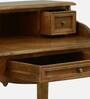 Versaille Solid Wood Study Table With Drawer In Tubbaq Teak Finish