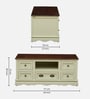 Versaille Solid Wood TV Console In Tulip Finish For TVs Up To 43"
