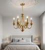Versailles Gold 6-Light Metal & Glass Chandelier for Living Room
