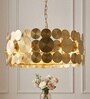 Versailles Gold Disc Pendant Chandelier E14 Ceiling Light