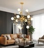 Versailles Gold Starburst 12-Light Chandelier for Living Room