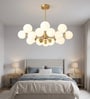 Versailles Halo Gold Glass Chandelier E27 Ceiling Light